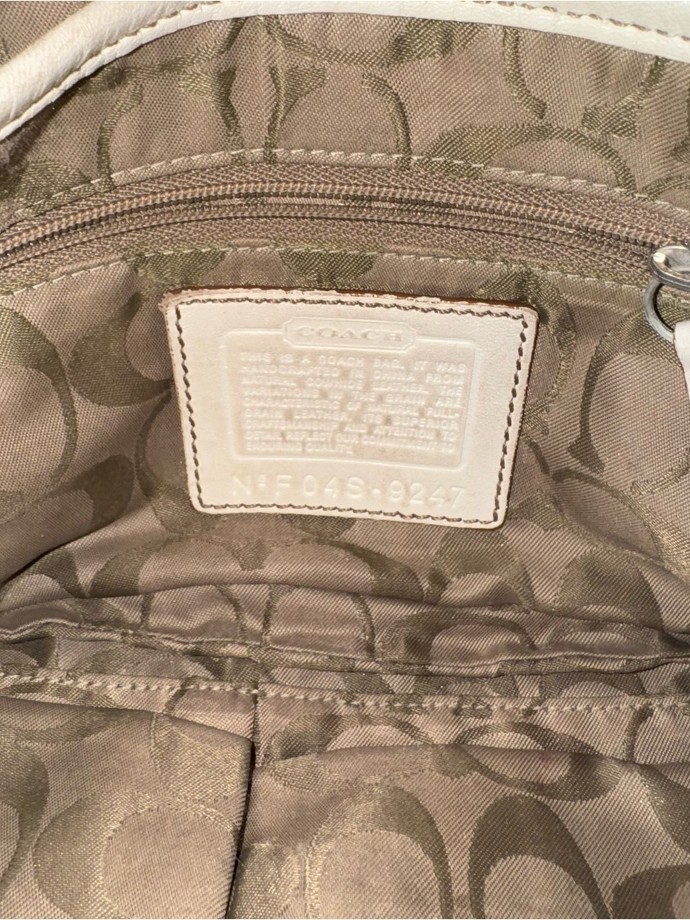 Vintage Y2K 2000s Coach White Mini Soho Leather Shoulder Bag ink stain - Picture 12 of 15